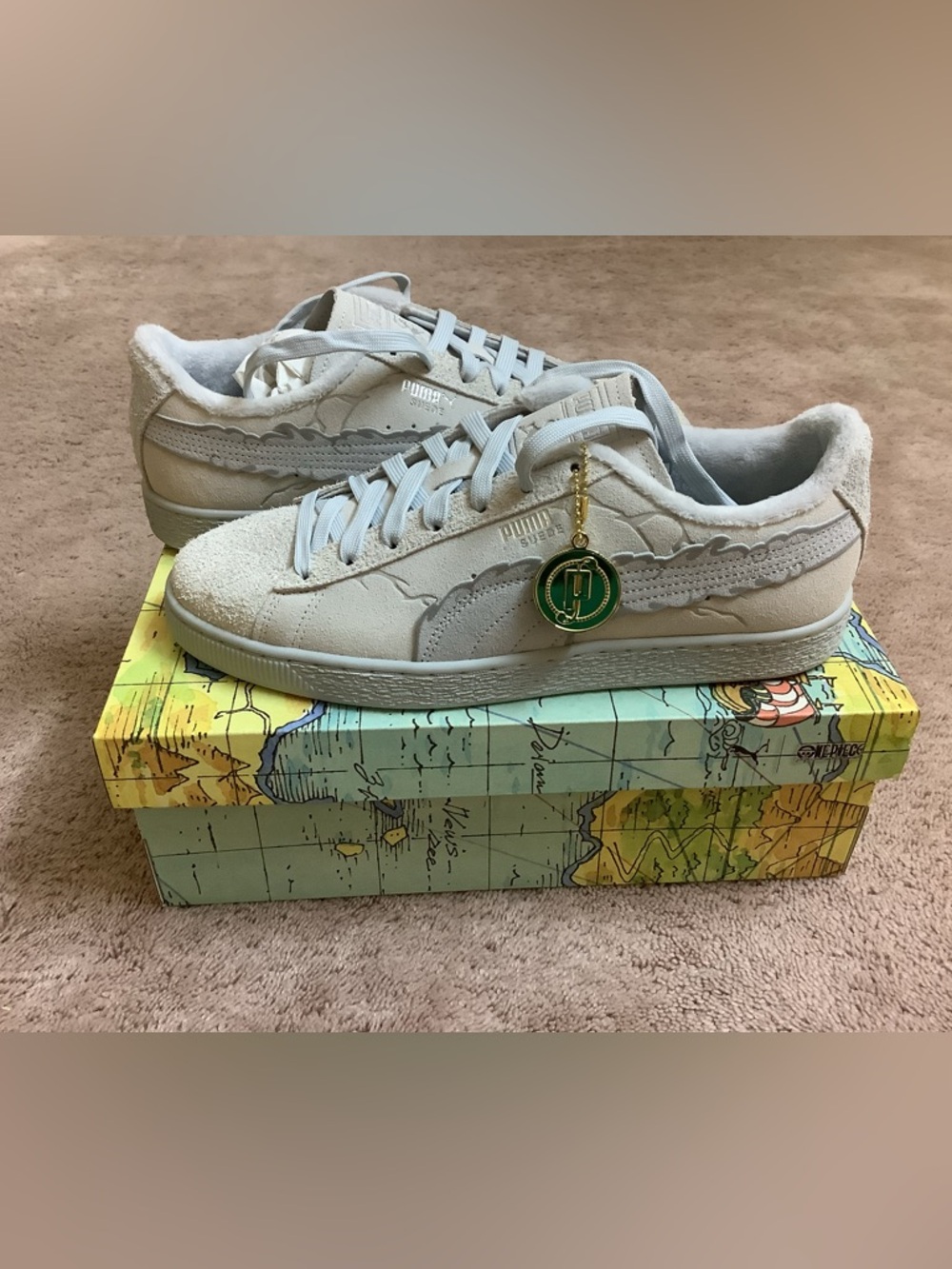 Puma Suede 3 Lace Up One Piece Luffy Gear 5 Sneakers Shoes